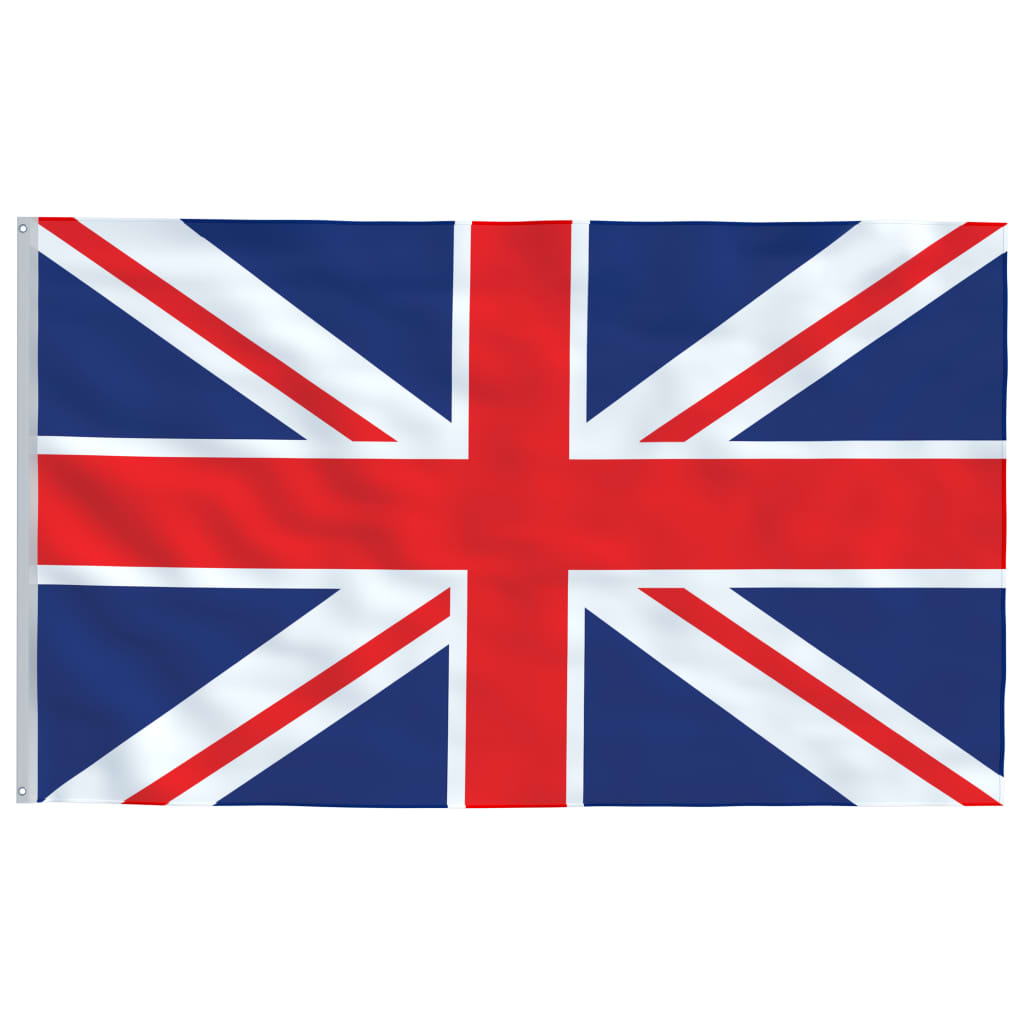 vidaXL Mástil y bandera de Reino Unido aluminio 6,23 m