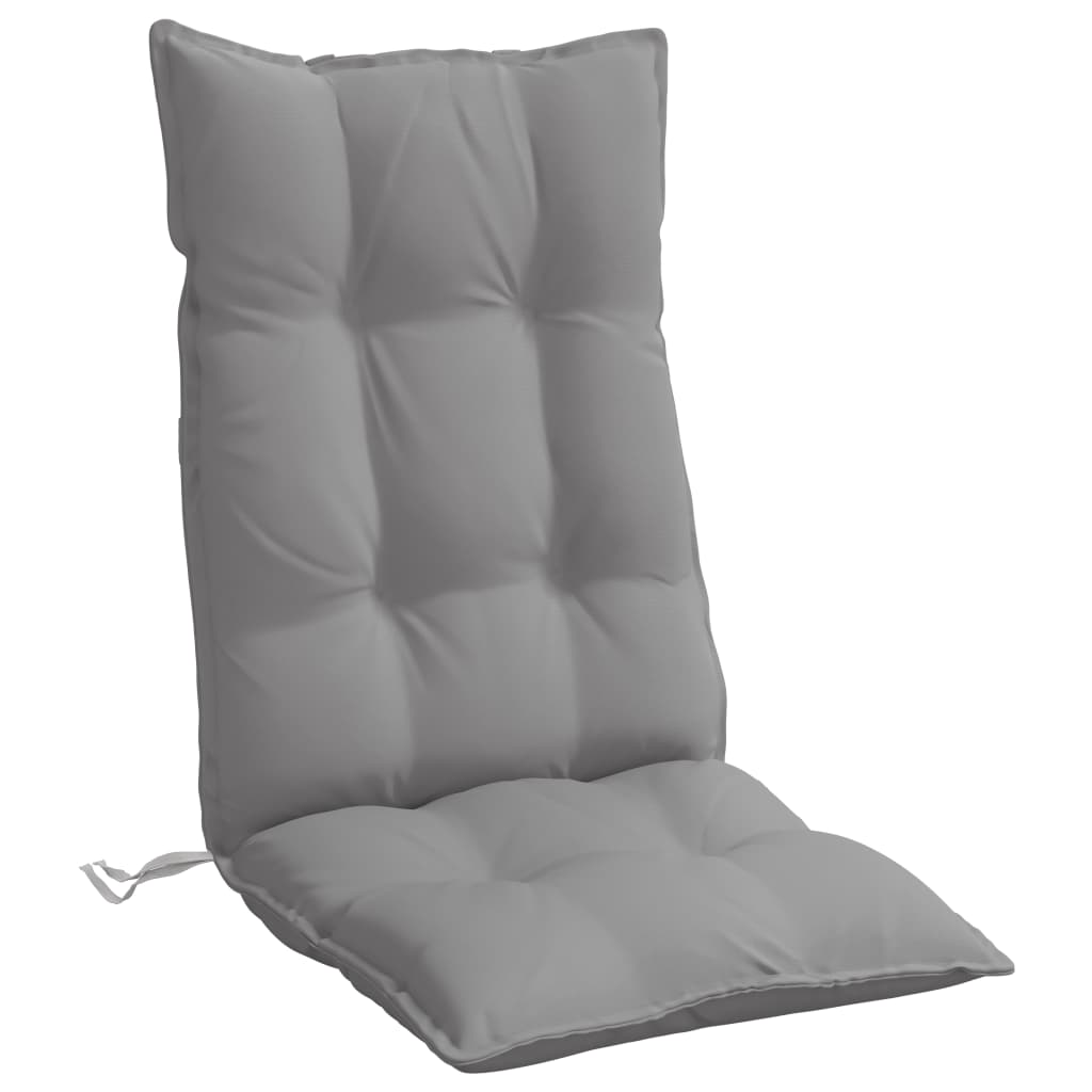 vidaXL Cojines de silla con respaldo alto 2 uds tela Oxford gris