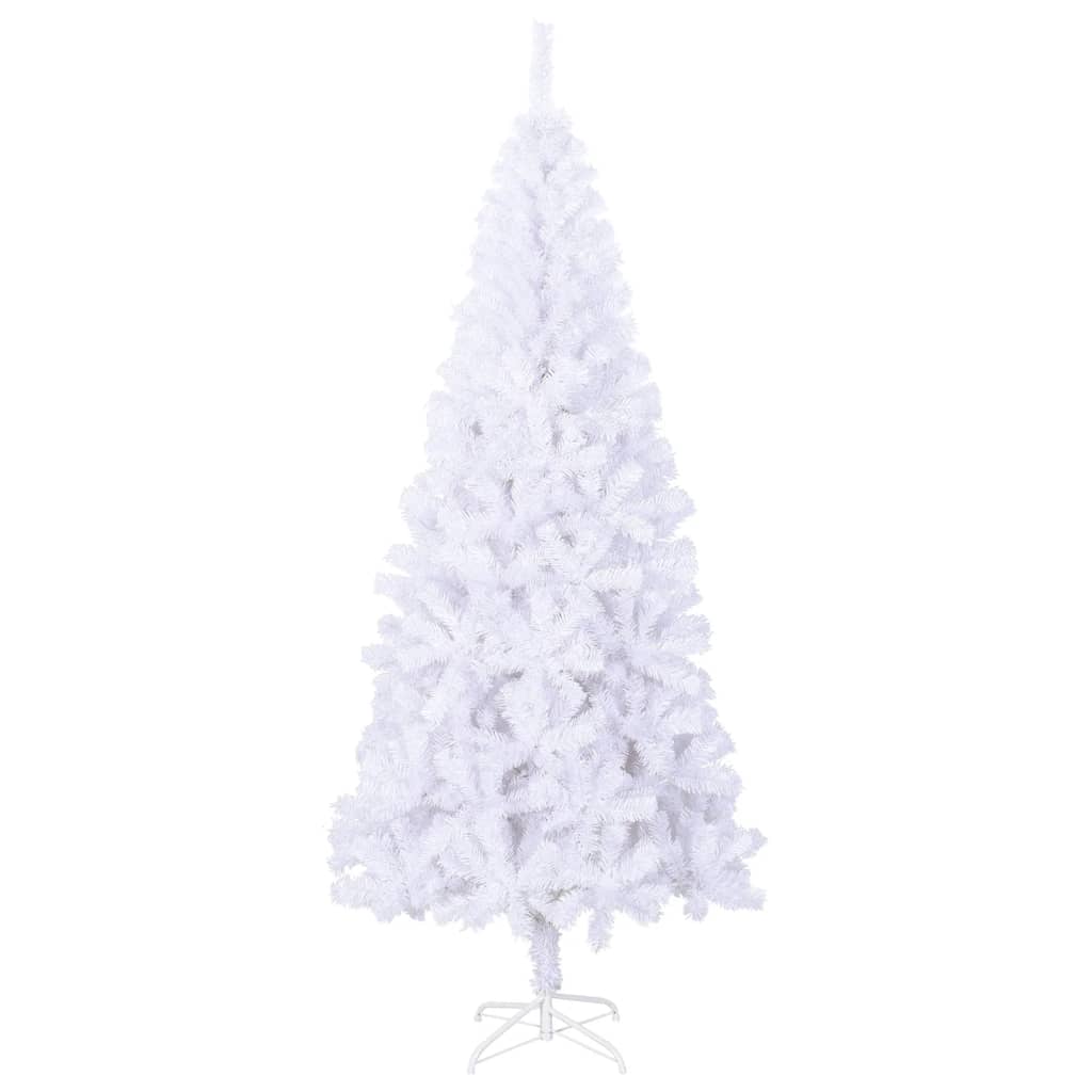 vidaXL Árbol de Navidad artificial L 240 cm blanco