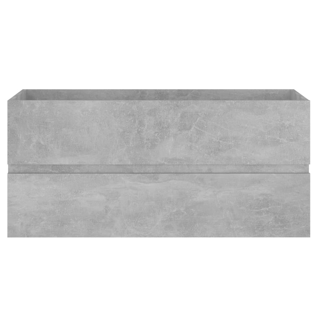 vidaXL Armario para lavabo contrachapada gris hormigón 100x38,5x45 cm