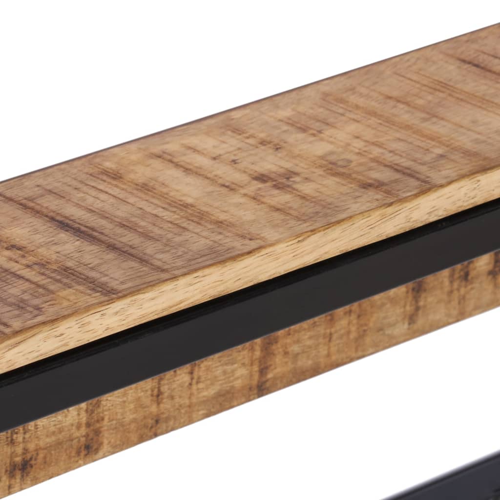 vidaXL Perchero madera maciza de mango rugosa 87x10x27 cm