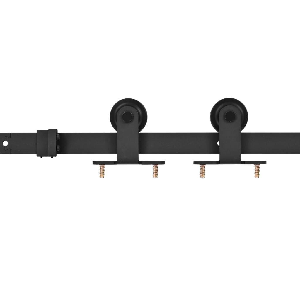 vidaXL Kit de herrajes para puertas correderas SKIEN acero negro 183cm