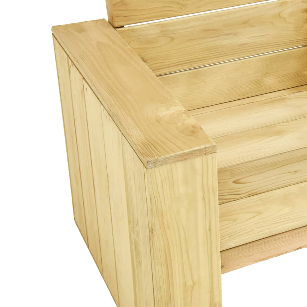 vidaXL Juego de muebles de jardín 3 piezas madera de pino impregnada