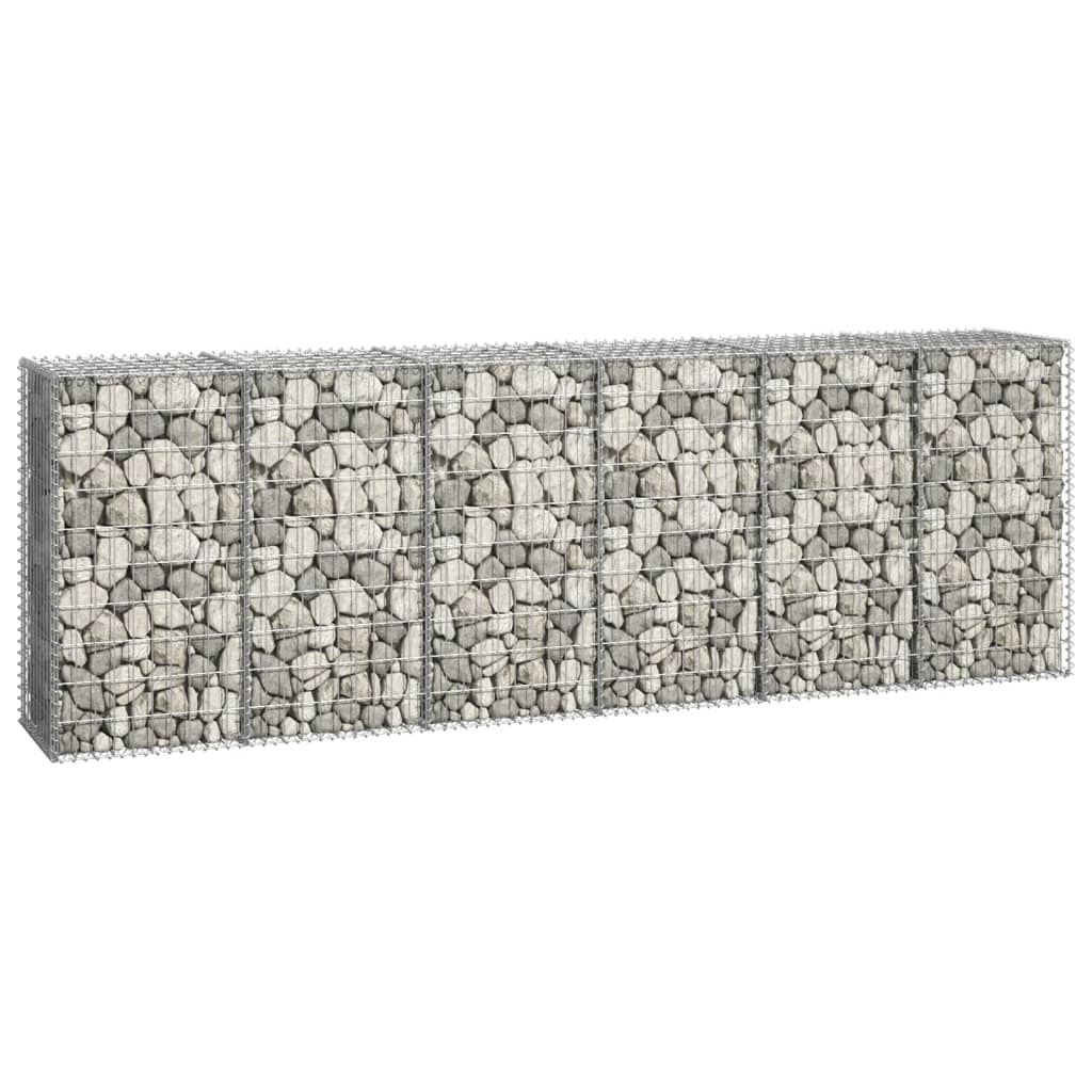 vidaXL Muro de gaviones con cubiertas acero galvanizado 300x50x100 cm