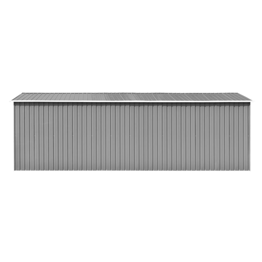 vidaXL Caseta de jardín de metal gris 257x580x181 cm