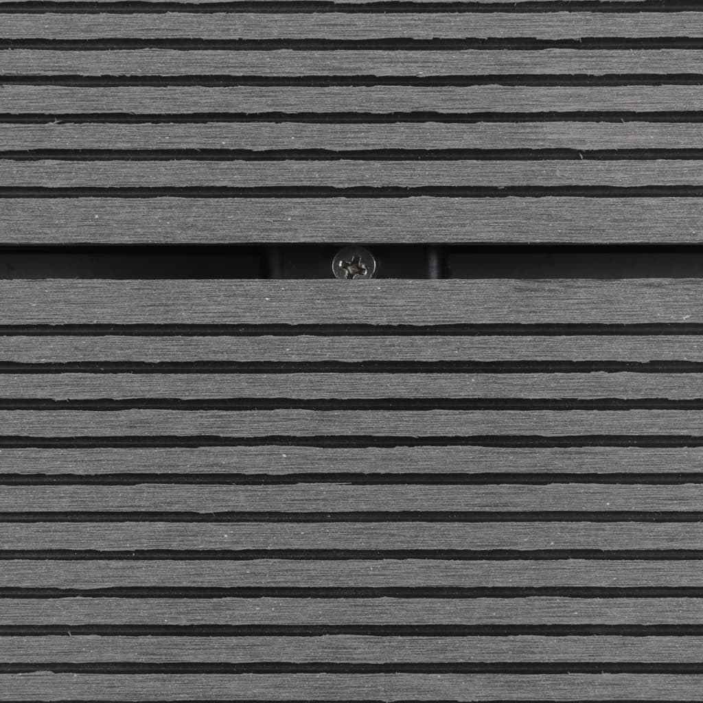vidaXL Plato de ducha de jardín WPC acero inoxidable gris 110x62 cm