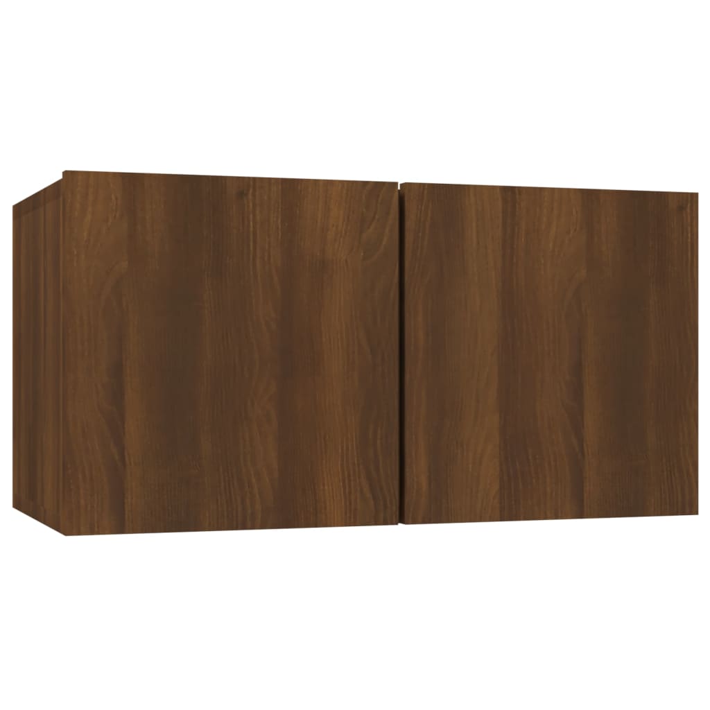 vidaXL Muebles para TV colgantes 2 uds madera roble marrón 60x30x30cm
