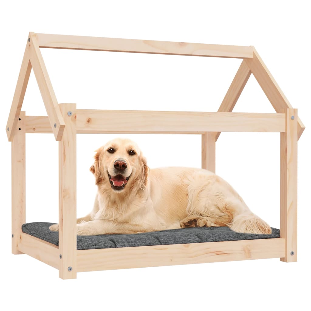 vidaXL Cama para perros madera maciza de pino 81x60x70 cm