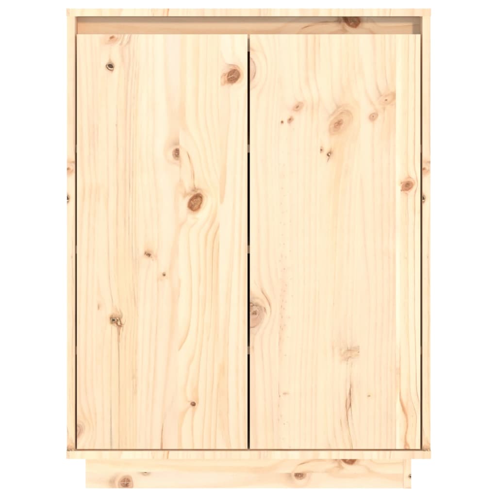 vidaXL Armario zapatero de madera maciza de pino gris 60x35x80 cm