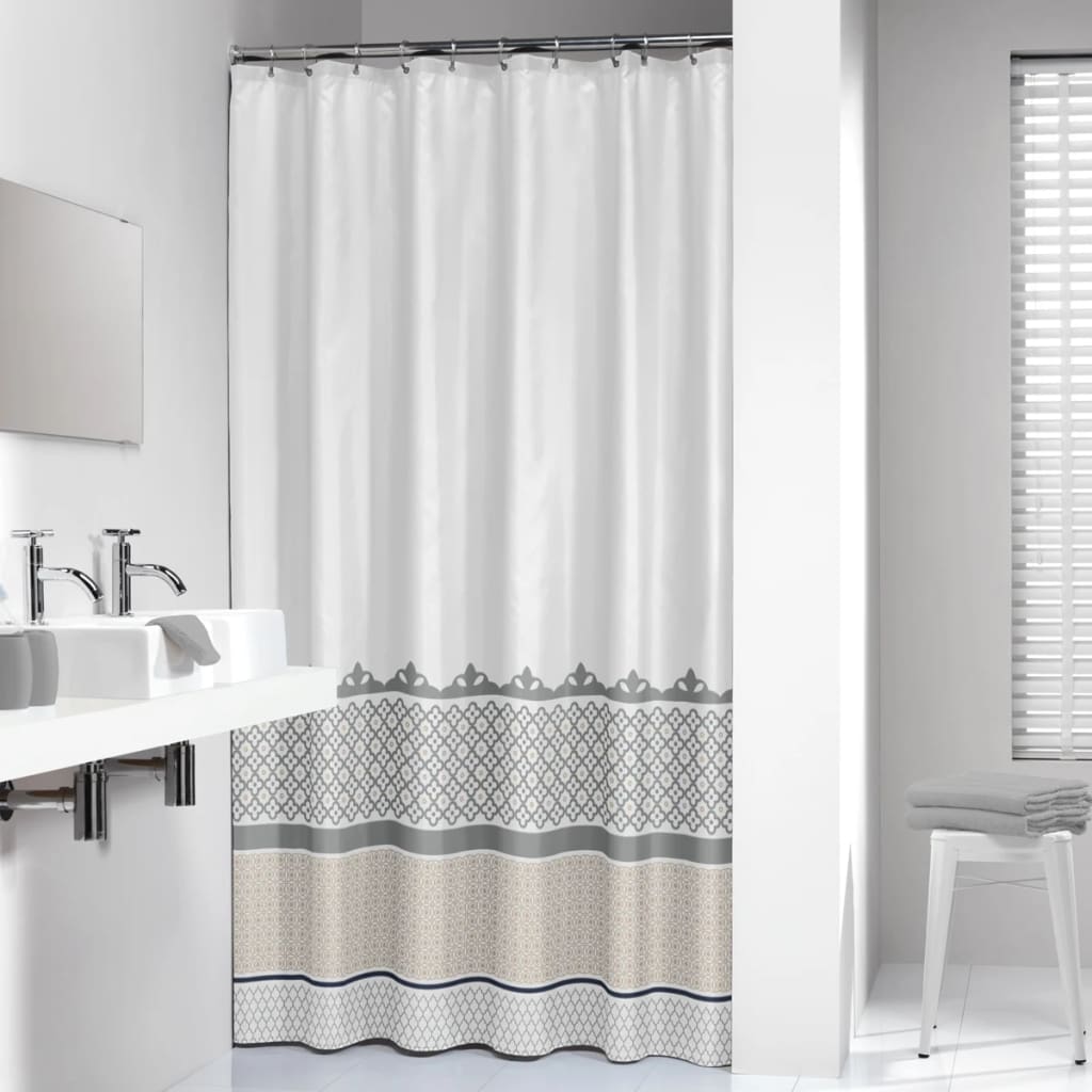 Sealskin cortina de ducha 180 cm modelo Marrakech 235281318 (Plateada)