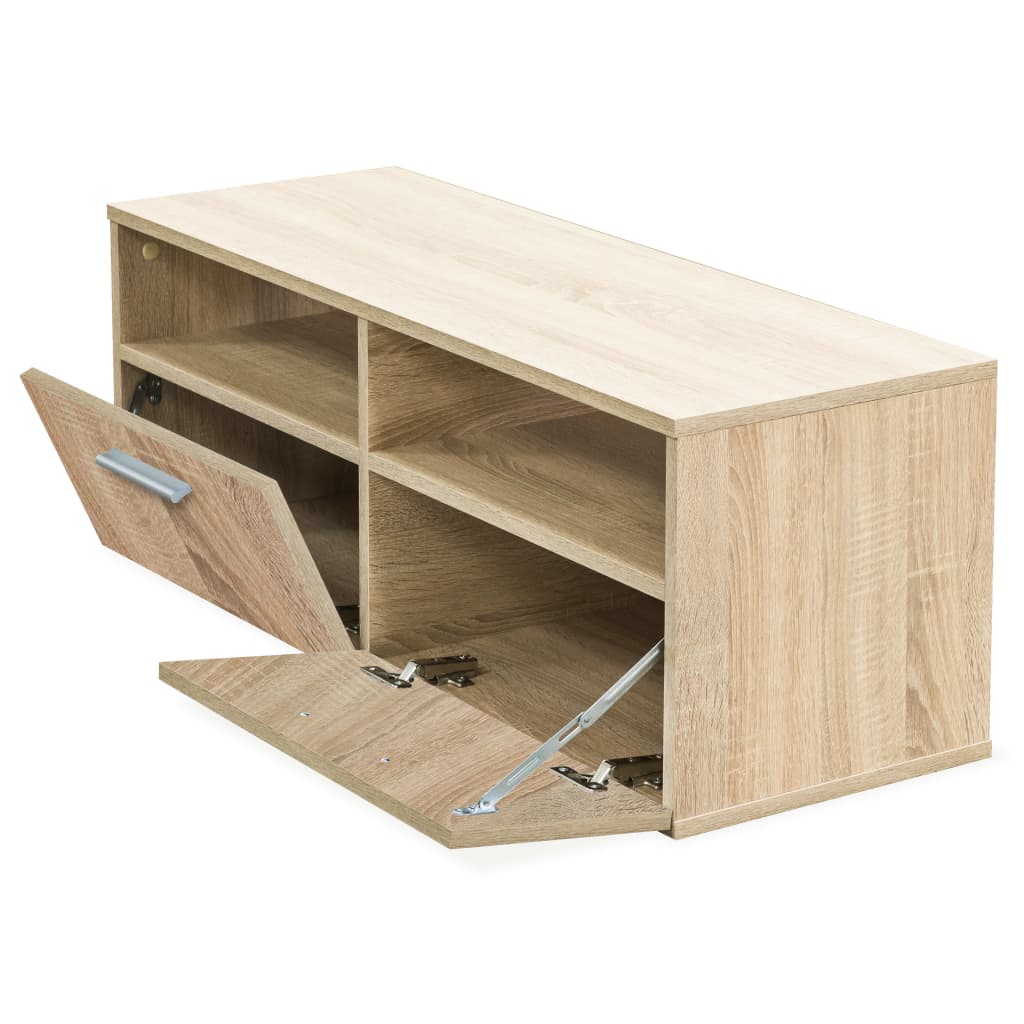 vidaXL Mueble de TV 2 piezas madera de ingeniería roble 95x35x36 cm
