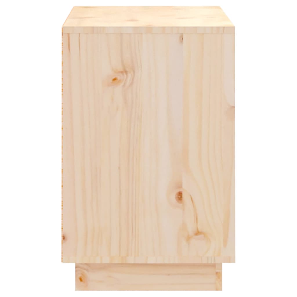 vidaXL Mueble zapatero de madera maciza de pino 110x34x52 cm