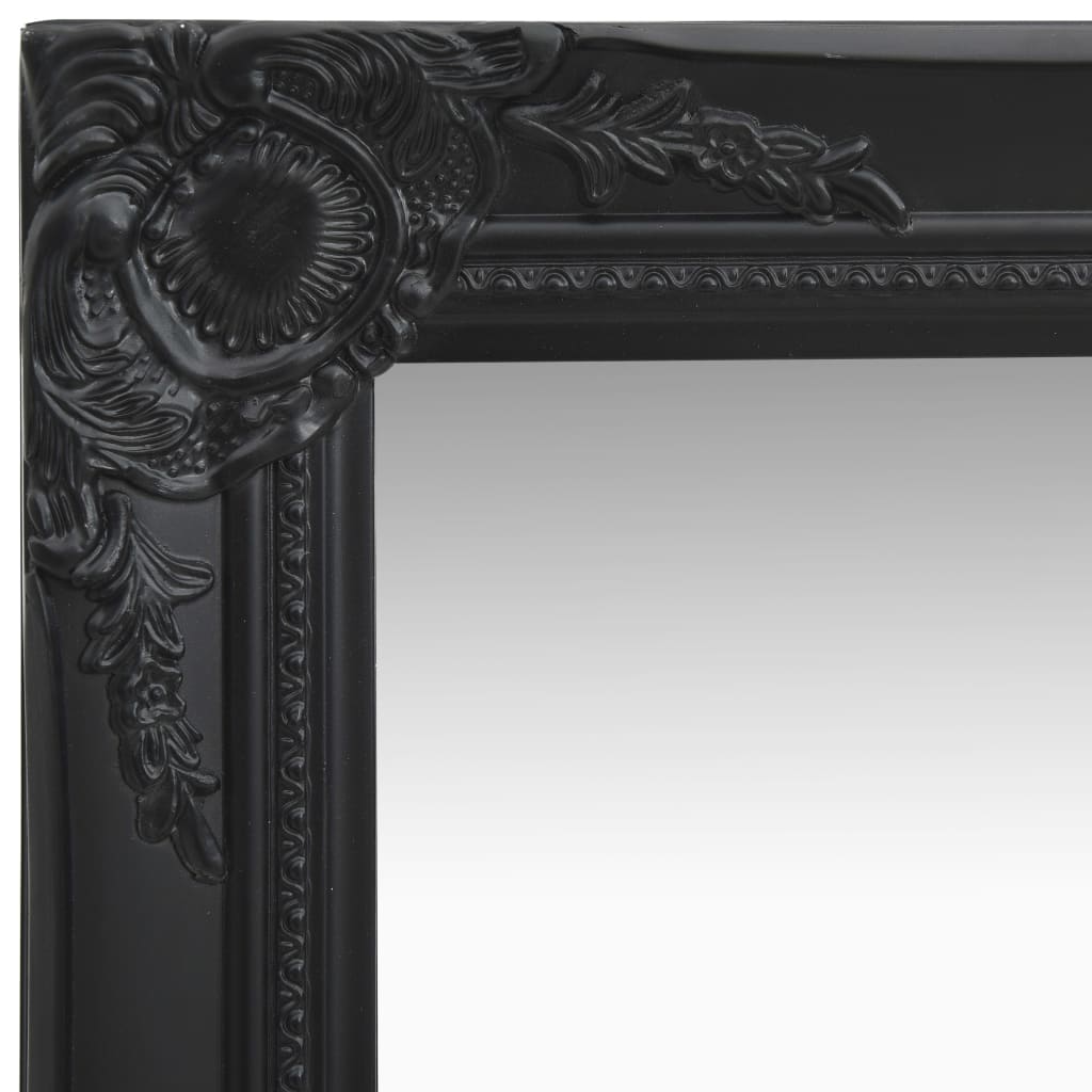 vidaXL Espejo de pared estilo barroco negro 40x40 cm