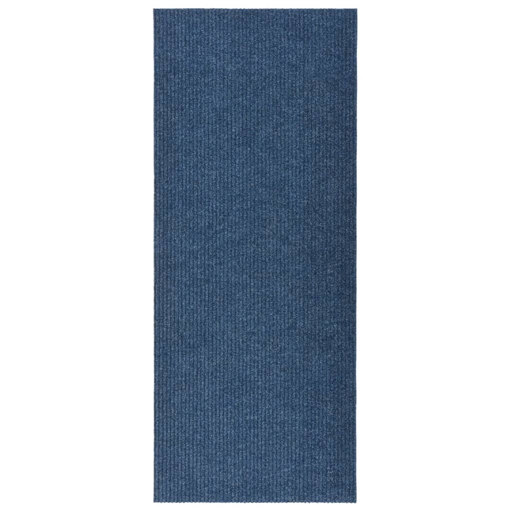 vidaXL Alfombra de pasillo atrapa suciedad 100x250 cm azul