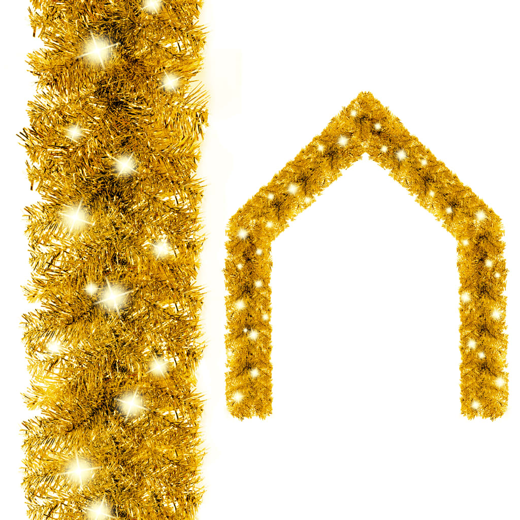 vidaXL Guirnalda de Navidad con luces LED dorado 5 m