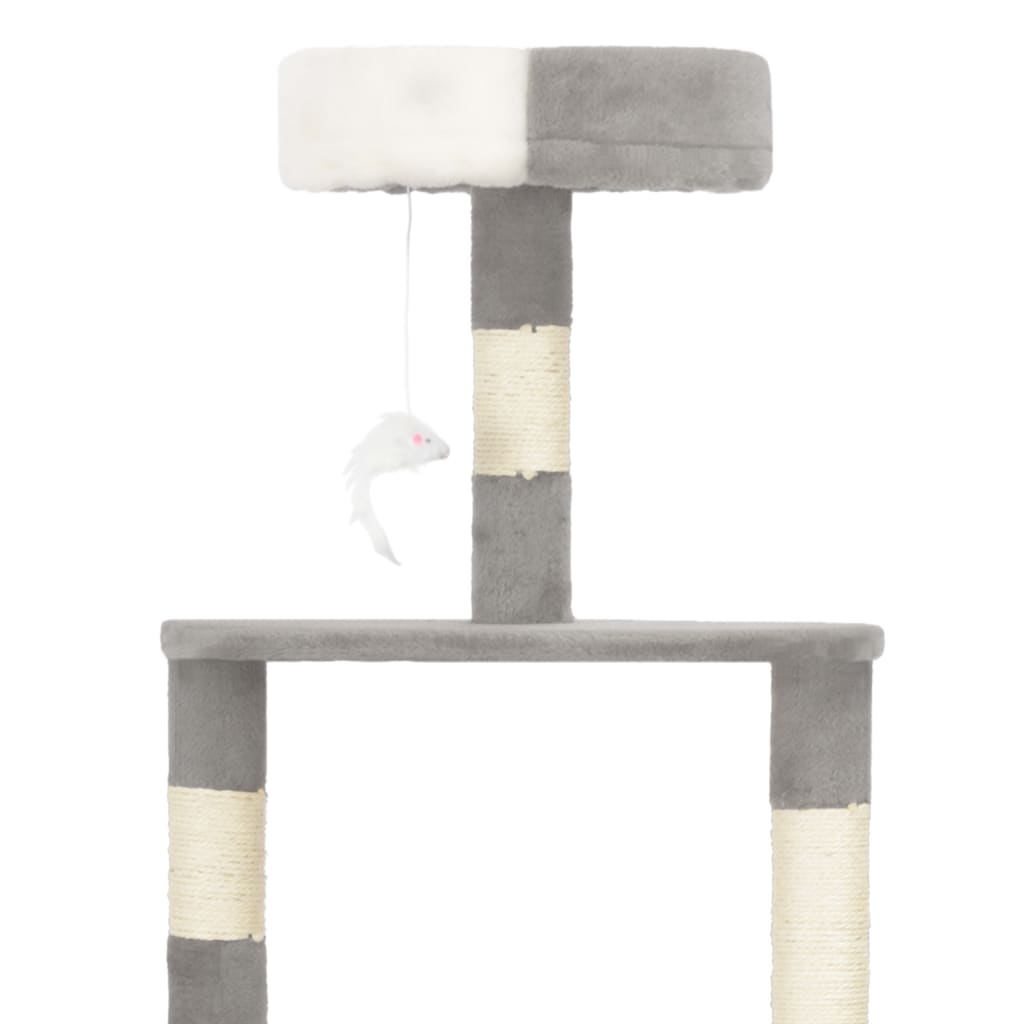 vidaXL Rascador para gatos con postes de sisal 180 cm gris