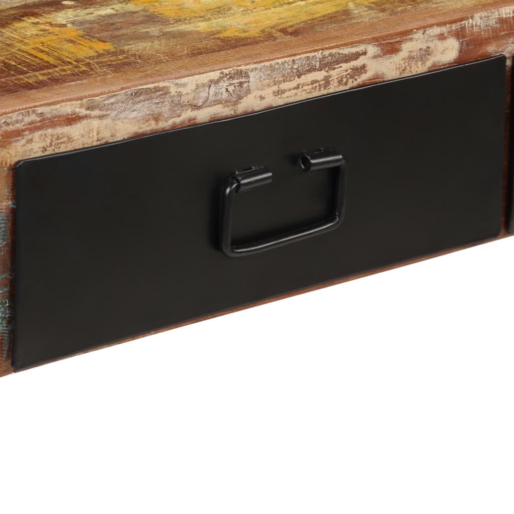 vidaXL Mesa consola de madera maciza reciclada 120x30x76 cm