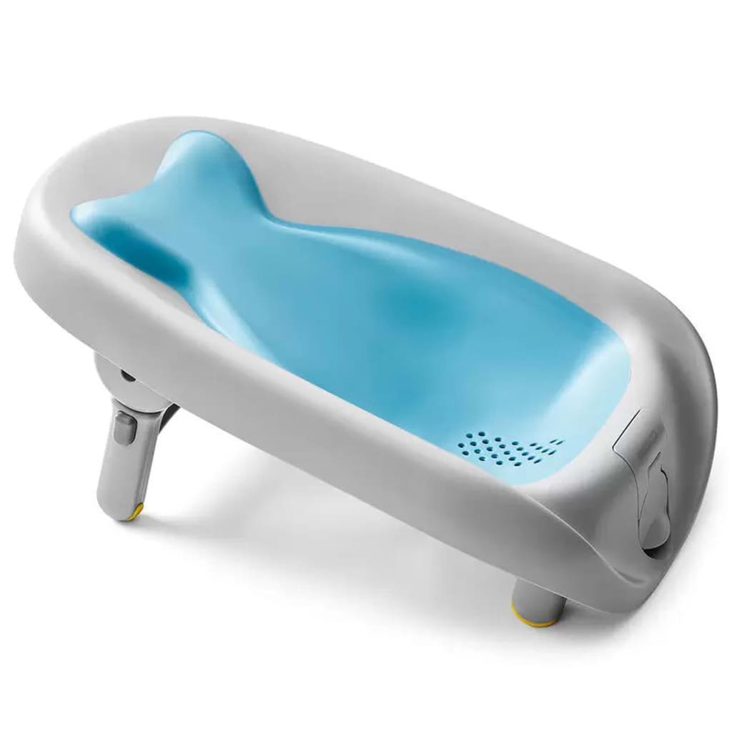 Skip Hop Asiento reclinado de bebé para baño Moby azul