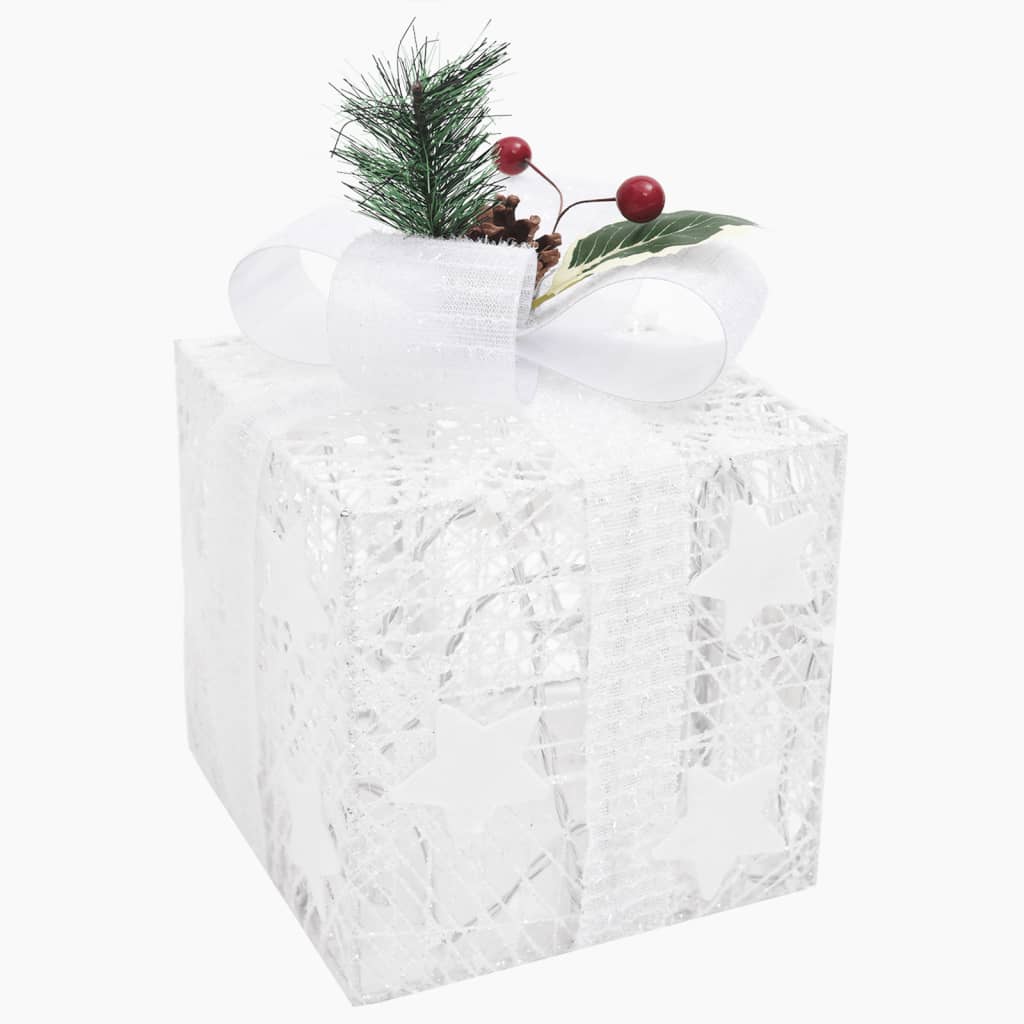 Una Caja De Regalo Grande Y Cajas De Regalo Blancas Foto de archivo -  Imagen de navidad, blanco: 75525350