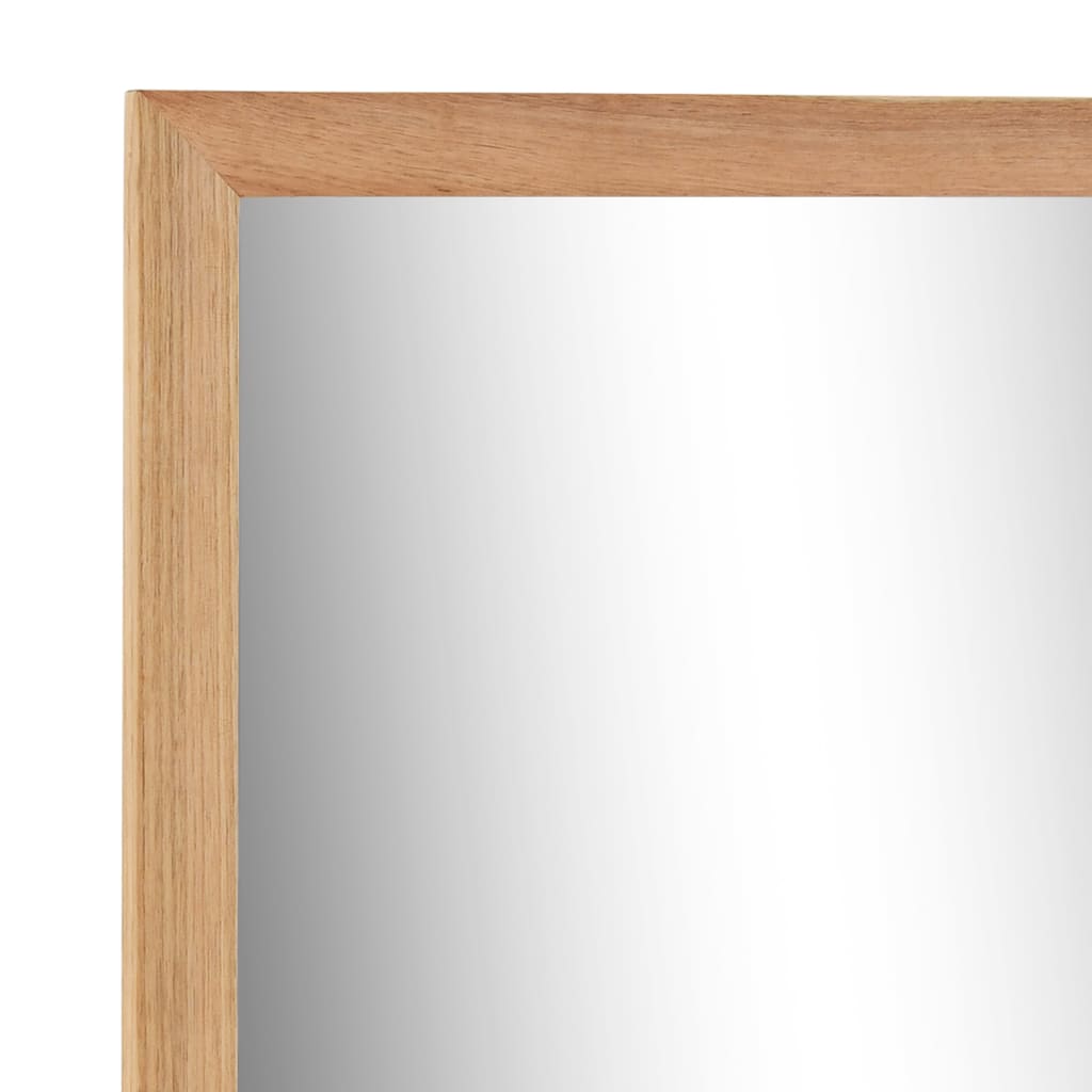 vidaXL Mueble de lavabo con espejo de madera maciza de nogal