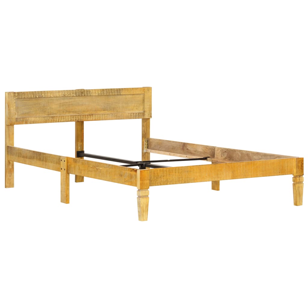 vidaXL Estructura de cama de madera de mango maciza 120 cm