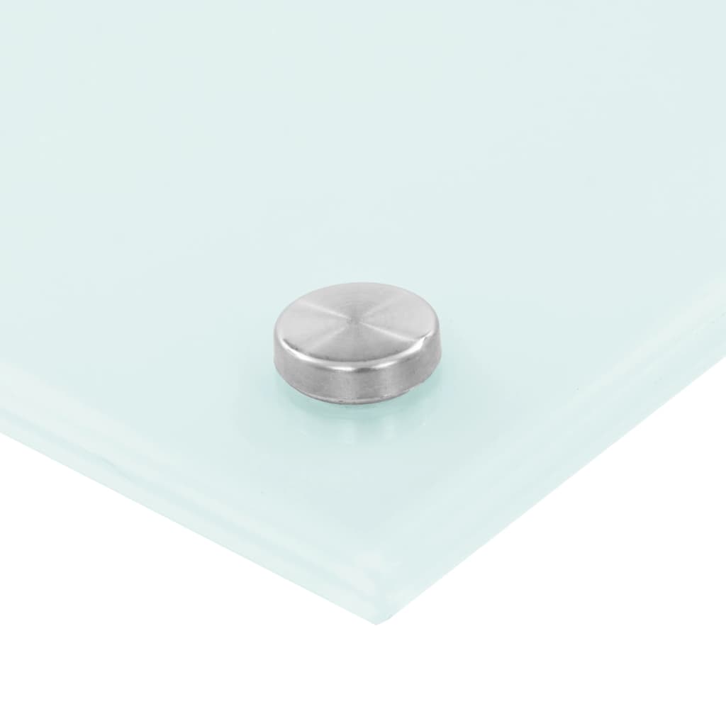 vidaXL Protección salpicaduras cocina vidrio templado blanco 100x50 cm