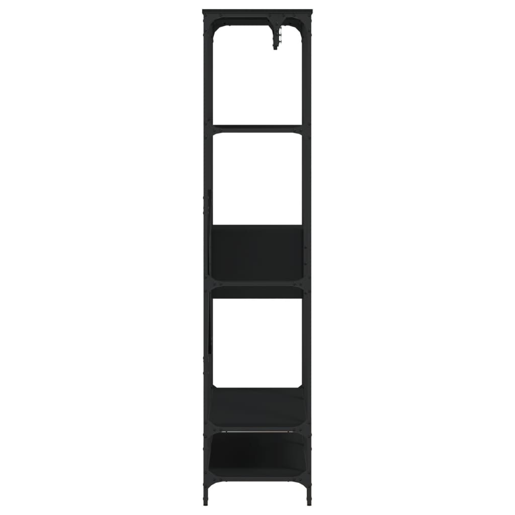 vidaXL Armario con cajones madera de ingeniería negro 100x40x180 cm