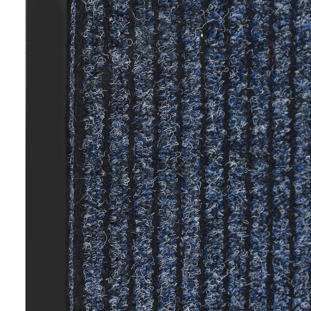 vidaXL Felpudo de rayas azul 60x80 cm