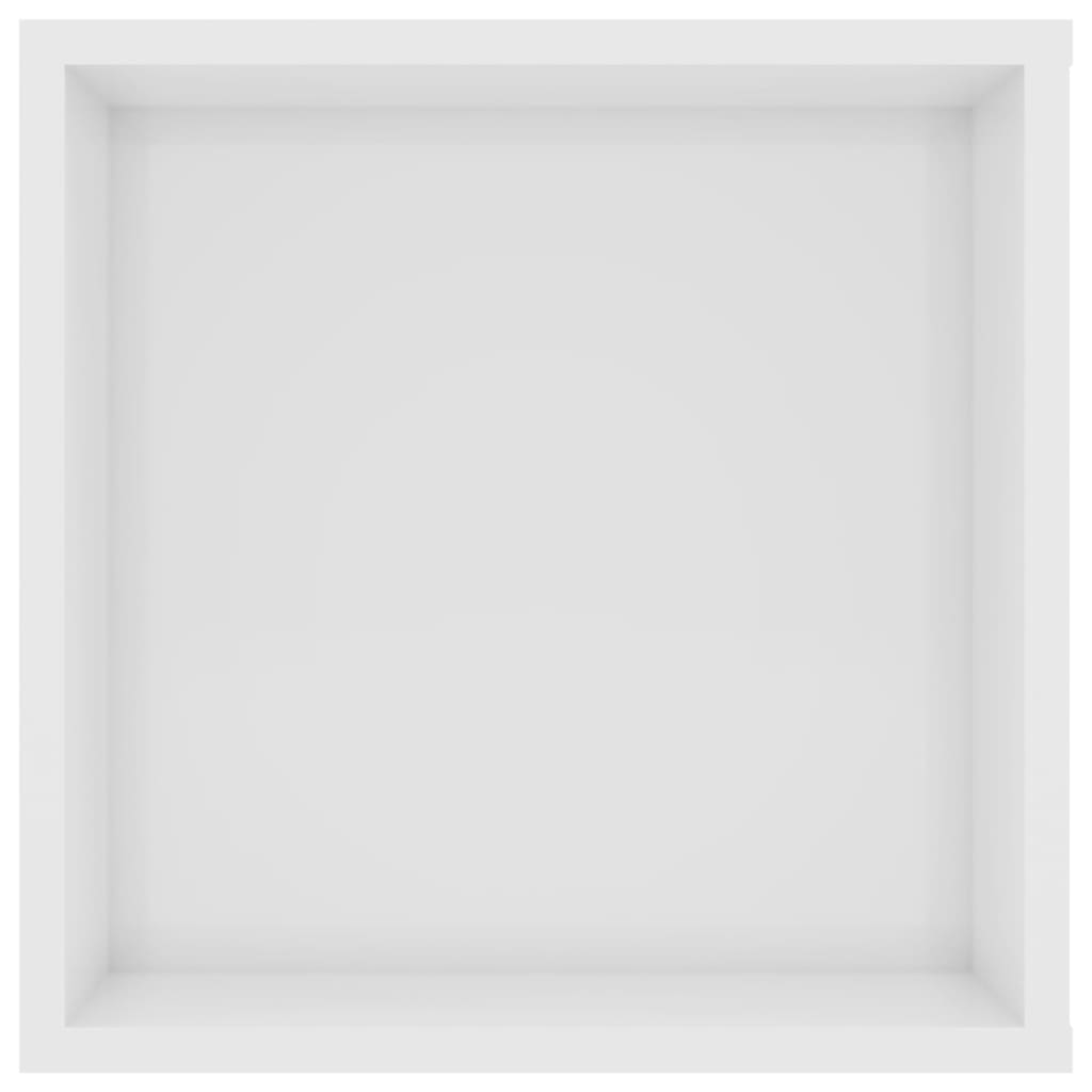 vidaXL Mueble de pared para TV contrachapada blanco brillo 102x35x35cm