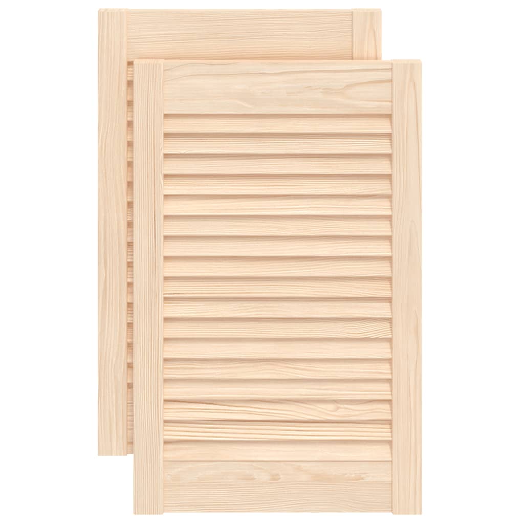 vidaXL Puertas de armario de lamas 2 uds madera de pino 61,5x39,4 cm
