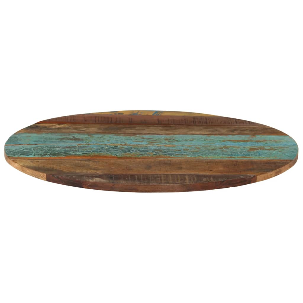 vidaXL Tablero de mesa madera maciza reciclada Ø60x(1,5-1,6) cm