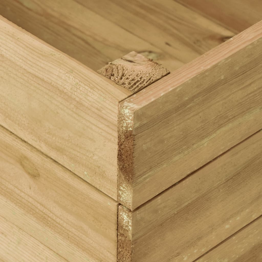 vidaXL Arriate de madera de pino impregnada 200x100x54 cm