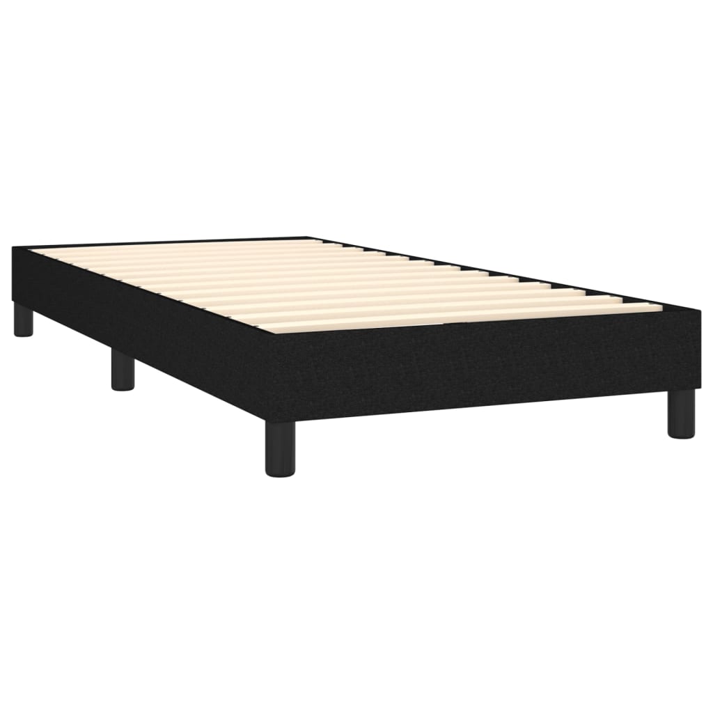 vidaXL Estructura de cama de tela negro 90x190 cm