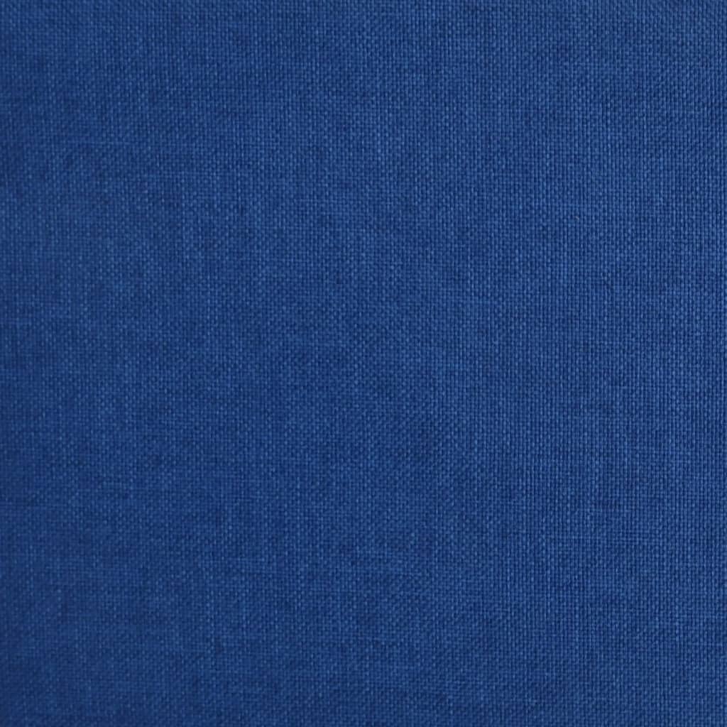 vidaXL Reposapiés de tela azul 78x56x32 cm