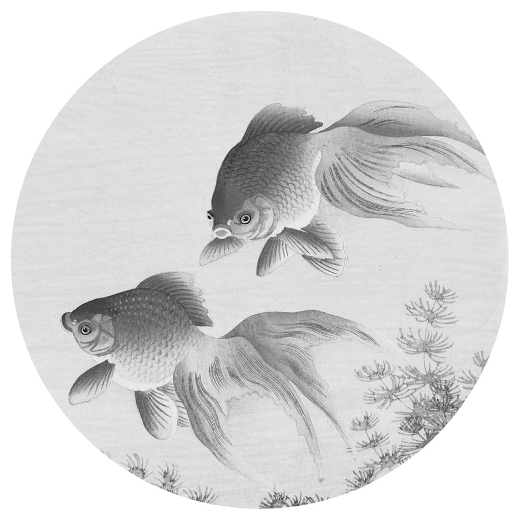 WallArt Círculo de papel pintado Two Goldfish 142,5 cm