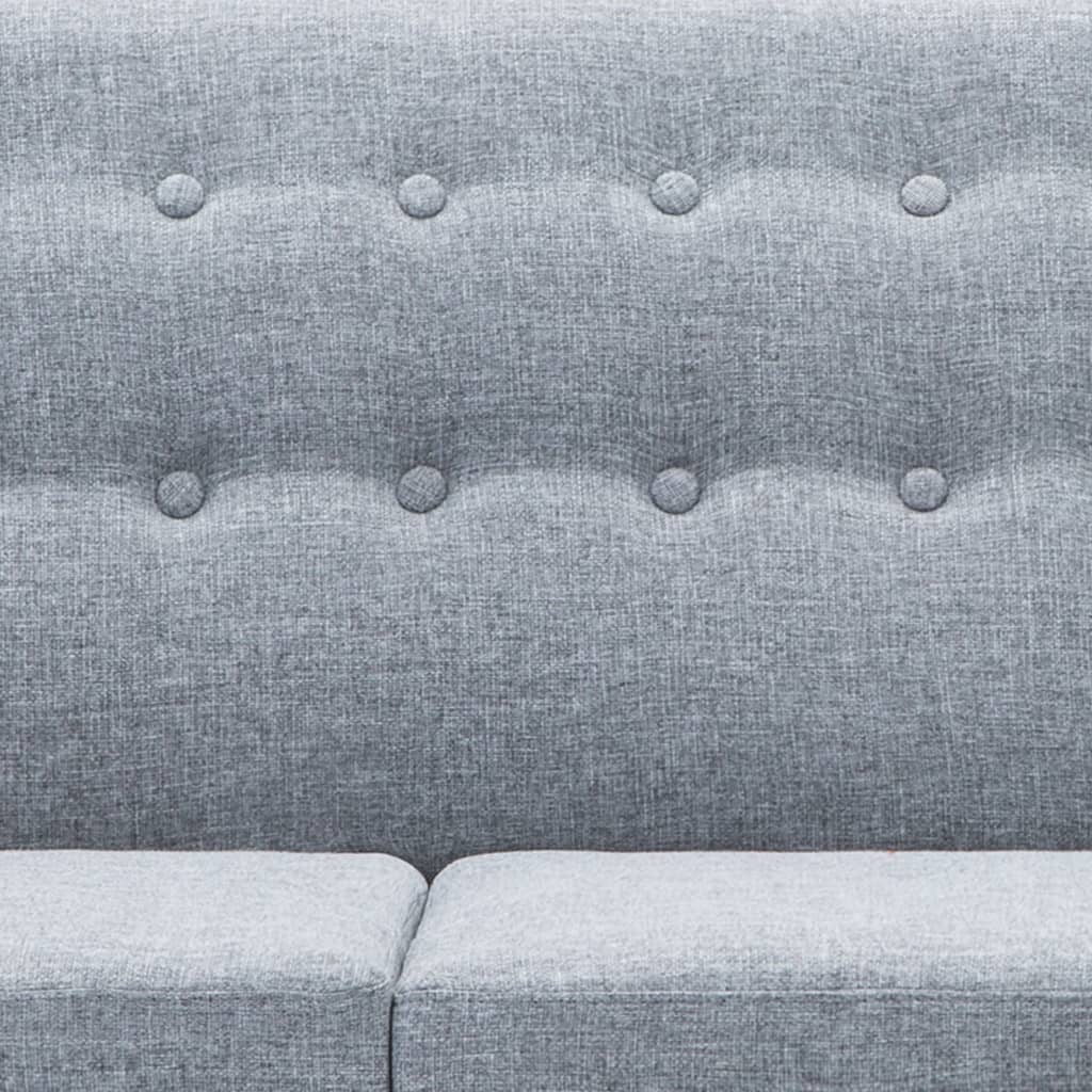 vidaXL Sofá con forma de L tapizado tela gris claro 171,5x138x81,5 cm