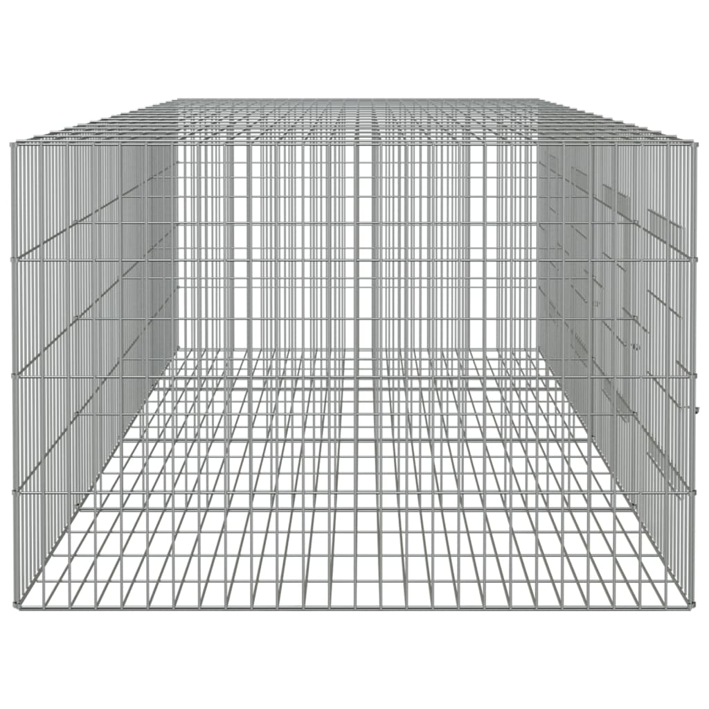 vidaXL Jaula para conejos 4 paneles hierro galvanizado 217x79x54 cm