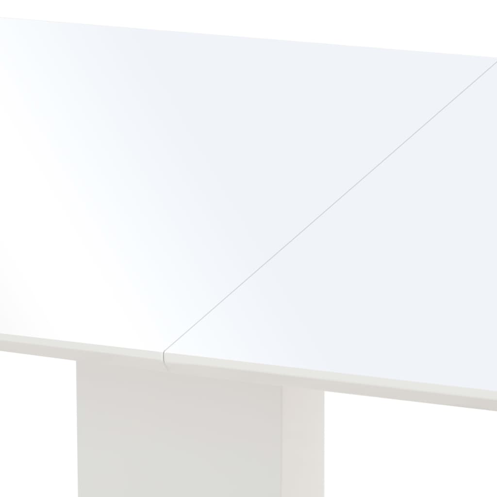 vidaXL Mesa de comedor blanco brillante 180x90x76 cm MDF