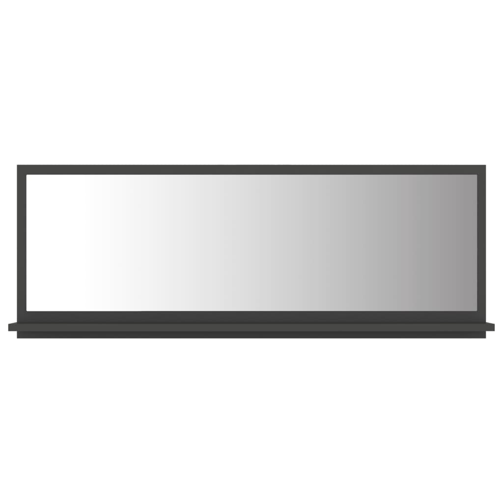 vidaXL Espejo de baño madera contrachapada gris 100x10,5x37 cm