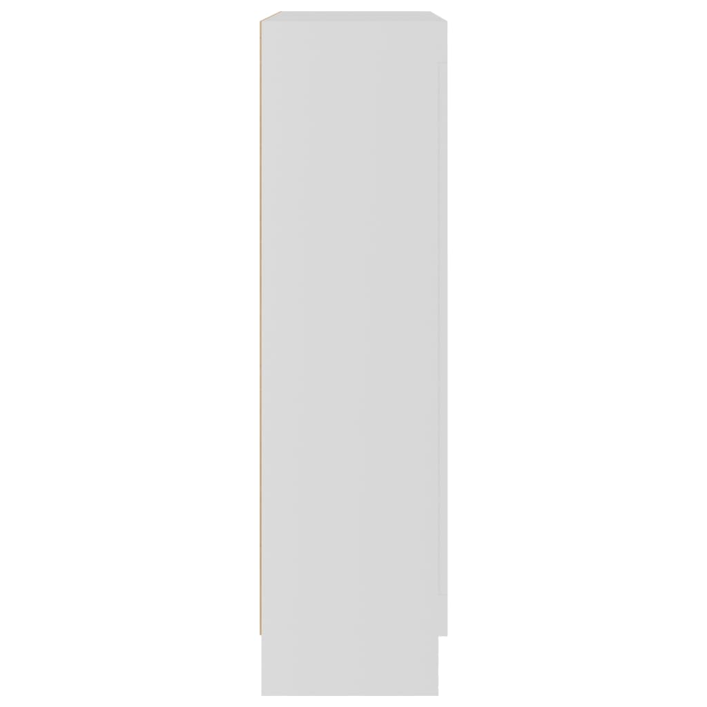 vidaXL Vitrina de madera contrachapada blanco 82,5x30,5x115 cm