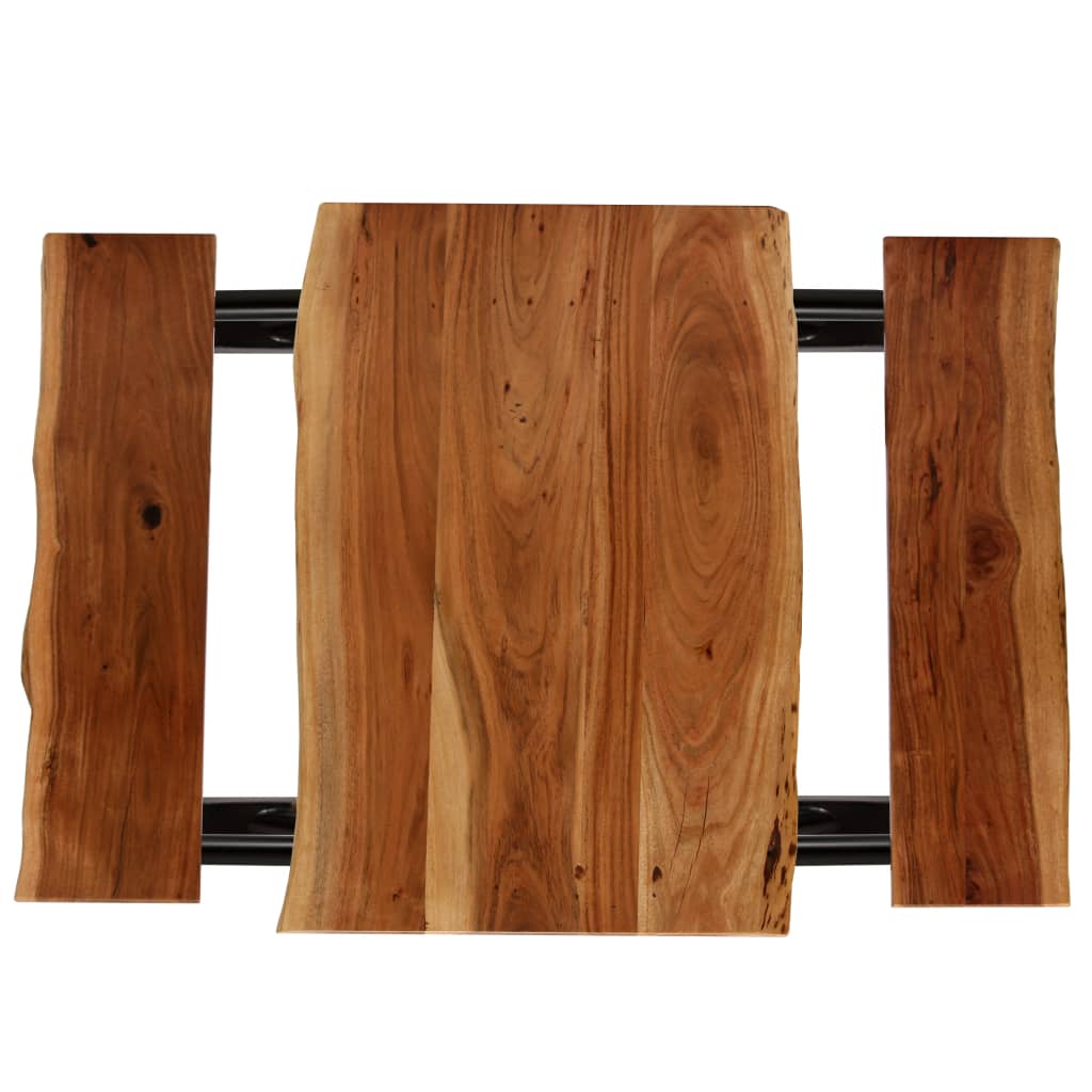 vidaXL Mesa de bar con bancos madera maciza de acacia 80x50x107 cm