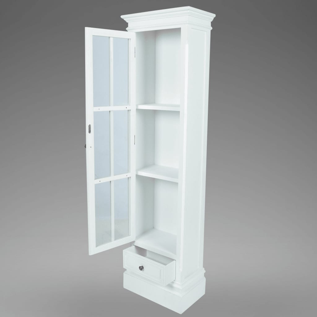 vidaXL Estantería moderna con 3 estantes de madera blanca
