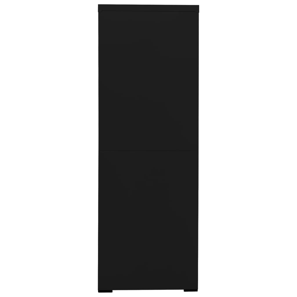 vidaXL Armario archivador de acero negro 90x46x134 cm