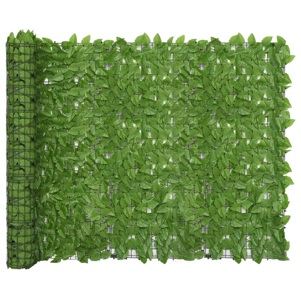 vidaXL Toldo para balcón con hojas verde 300x150 cm