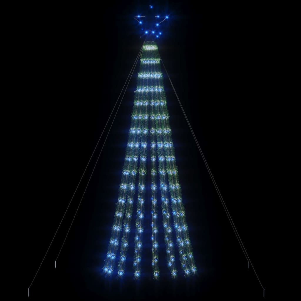vidaXL Árbol de Navidad cono de luz 275 LEDs azul 180 cm