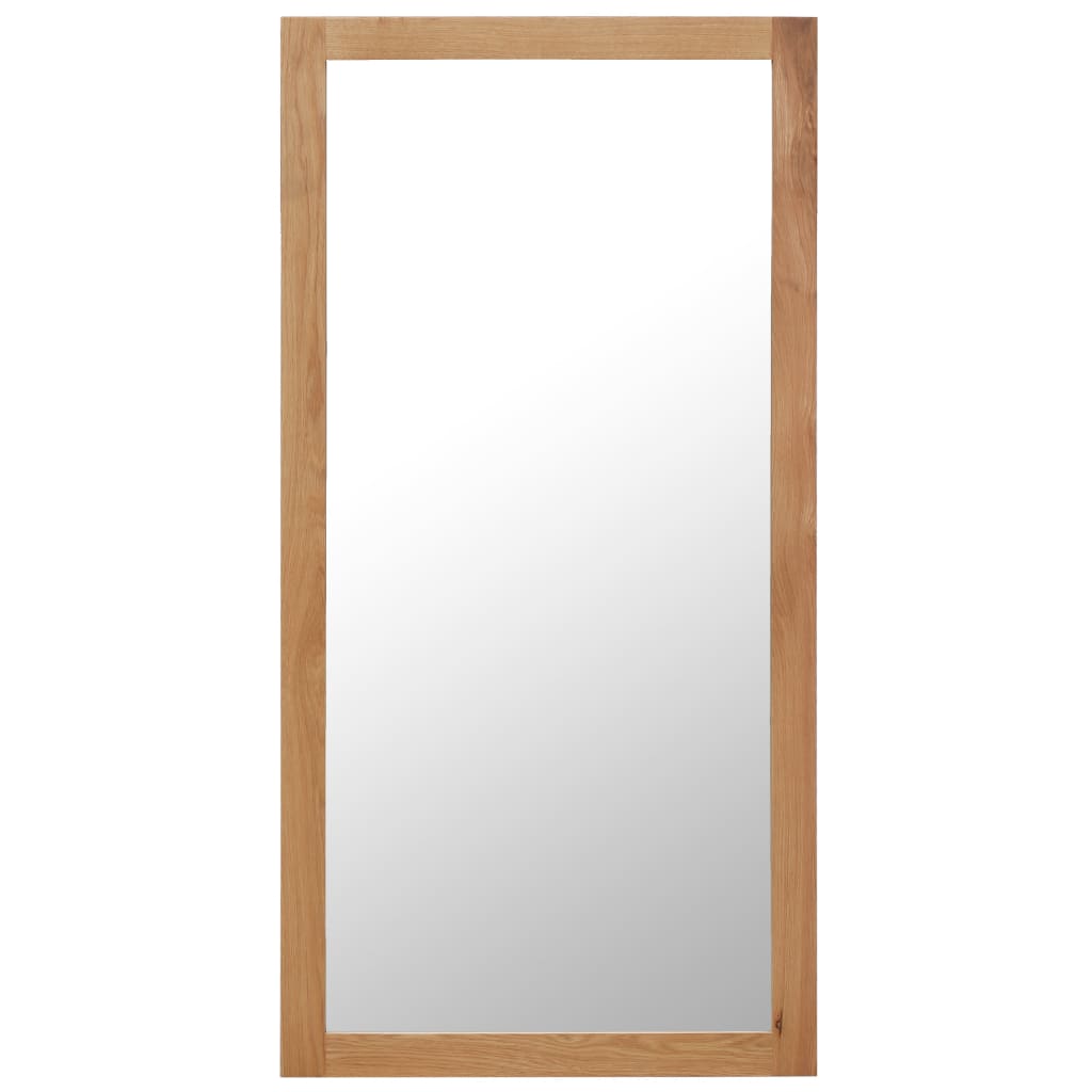 vidaXL Espejo de madera maciza de roble 60x120 cm