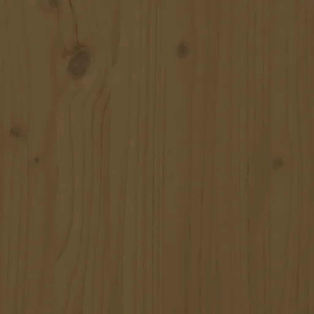 vidaXL Jardinera de madera maciza de pino marrón miel 80x80x27 cm