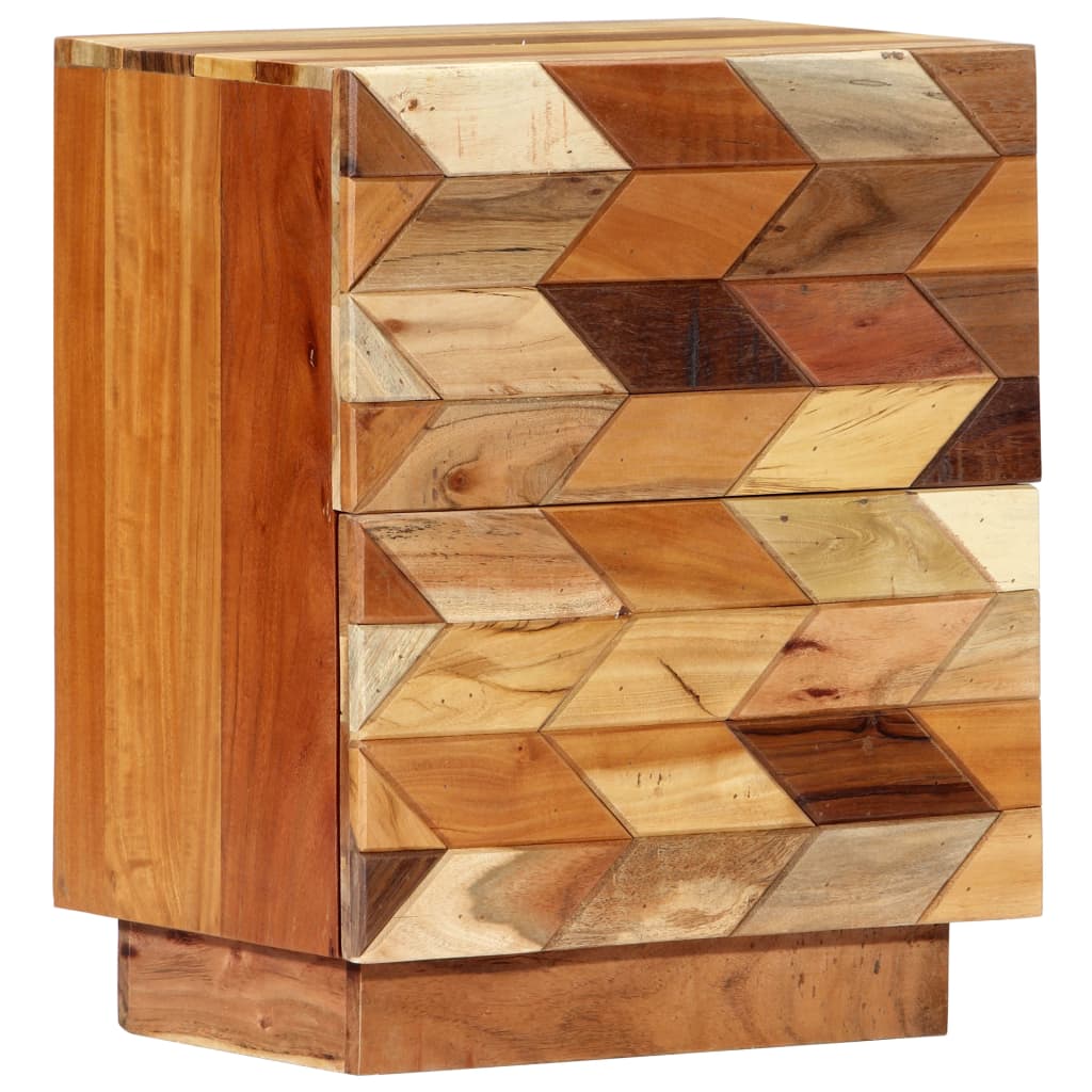 vidaXL Mesita de noche de madera maciza reciclada 40x30x50 cm