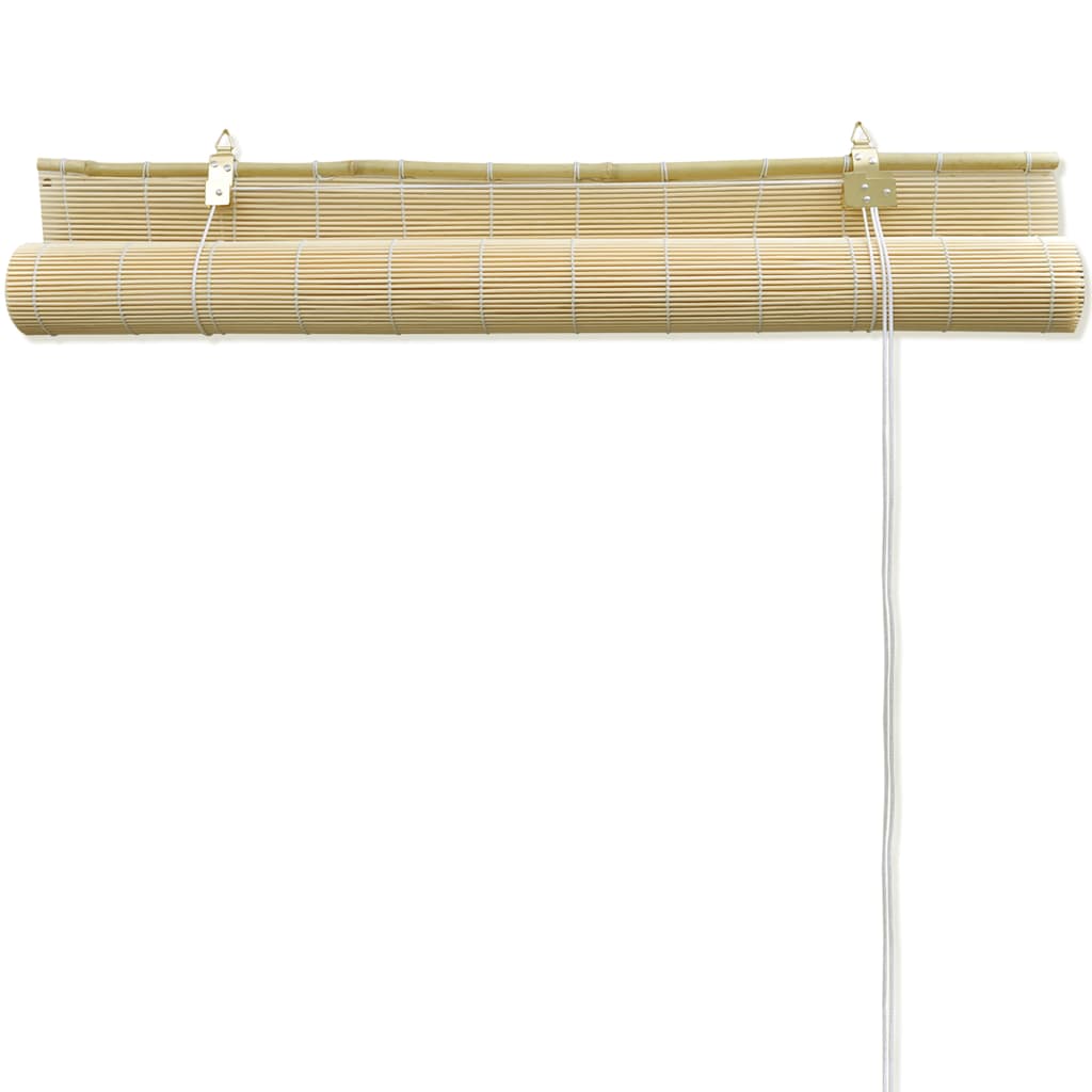 vidaXL Persiana enrollable de bambú color natural 80x220 cm