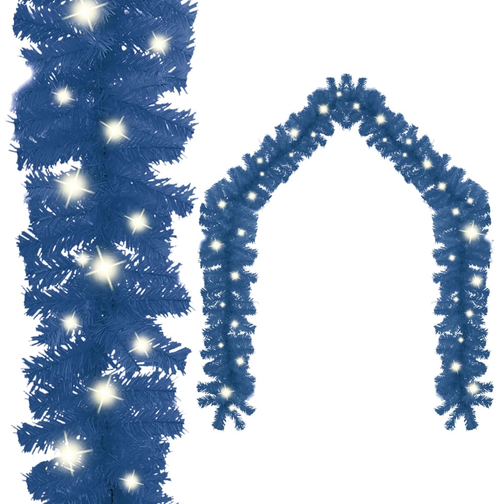vidaXL Guirnalda de Navidad con luces LED azul 20 m